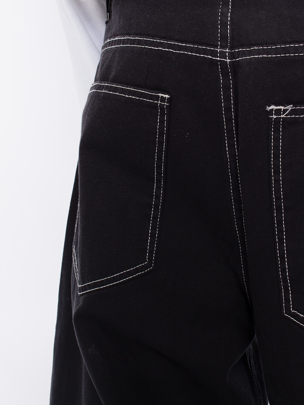 black jeans white thread