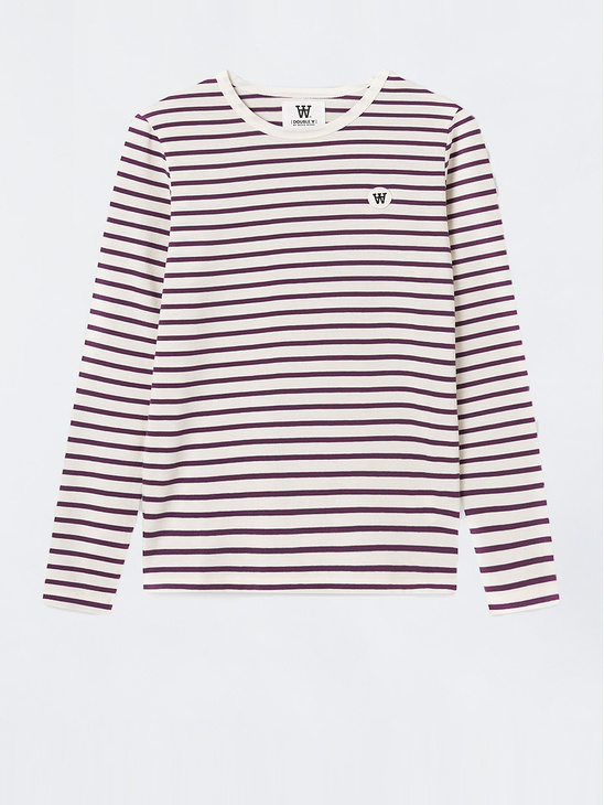 Wood Wood Moa Long Sleeve Off-White/Aubergine