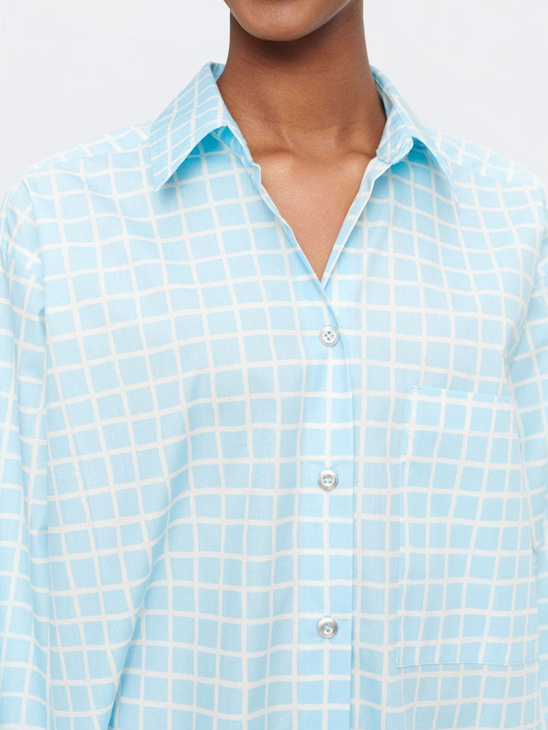 Marimekko Norkko Pikku Ruutu Blue/Off White