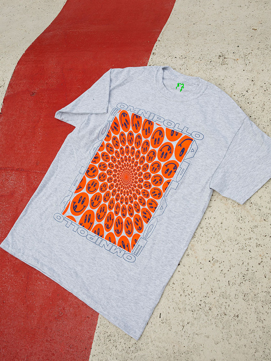 Omnipollo Omnipollo x Aplace Smiley Vortex Grey T-Shirt