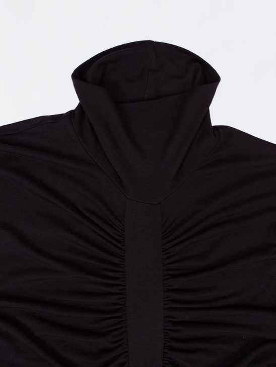 Diana Orving Draped Polo Dress Black