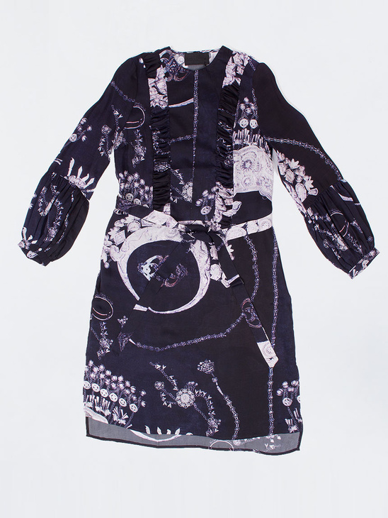 Diana Orving Ruffle Dress Indigo Chains