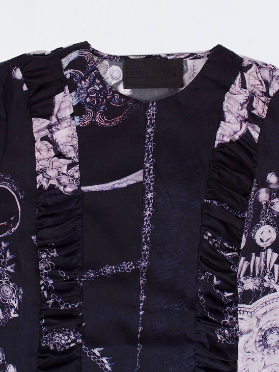 Diana Orving Ruffle Dress Indigo Chains