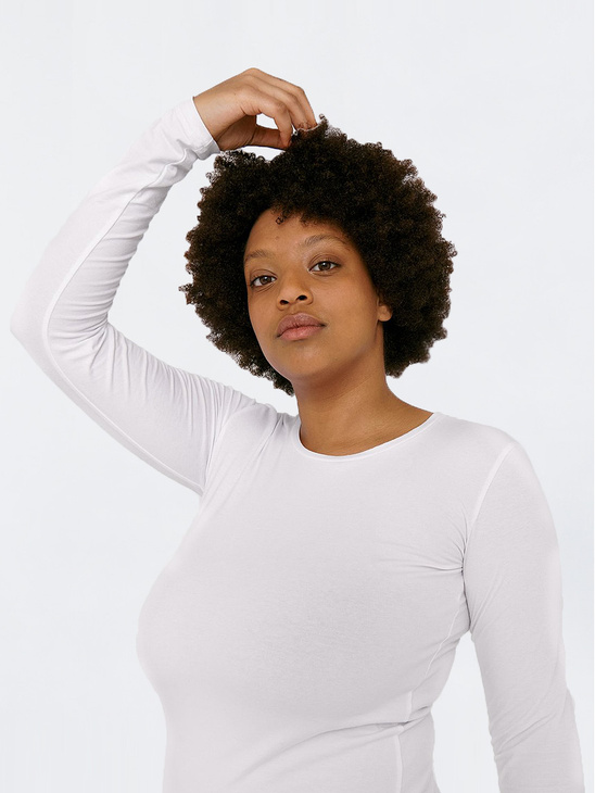 Organic Basics Organic Cotton Long-Sleeve Tee White
