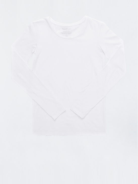 Organic Basics Organic Cotton Long-Sleeve Tee White