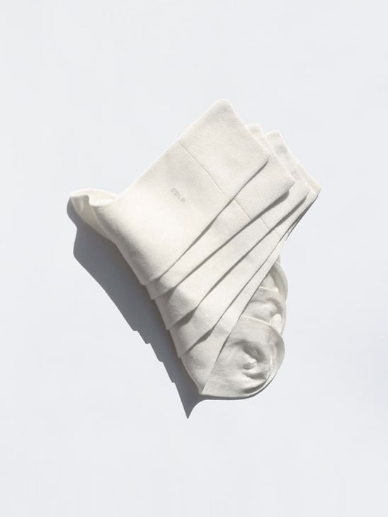 CDLP 5-Pack Bamboo Socks White