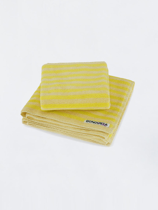 Bongusta Naram Bath Towel Pristine / Neon Yellow