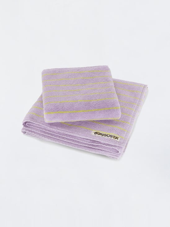 Bongusta Naram Guest Towel Lilac / Neon Yellow