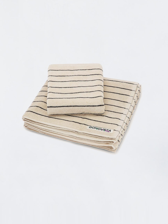 Bongusta Naram Bath Towel Creme / Ink