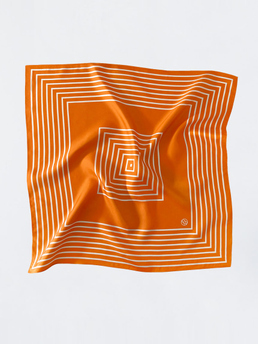 lescarf Striped Scarf Orange