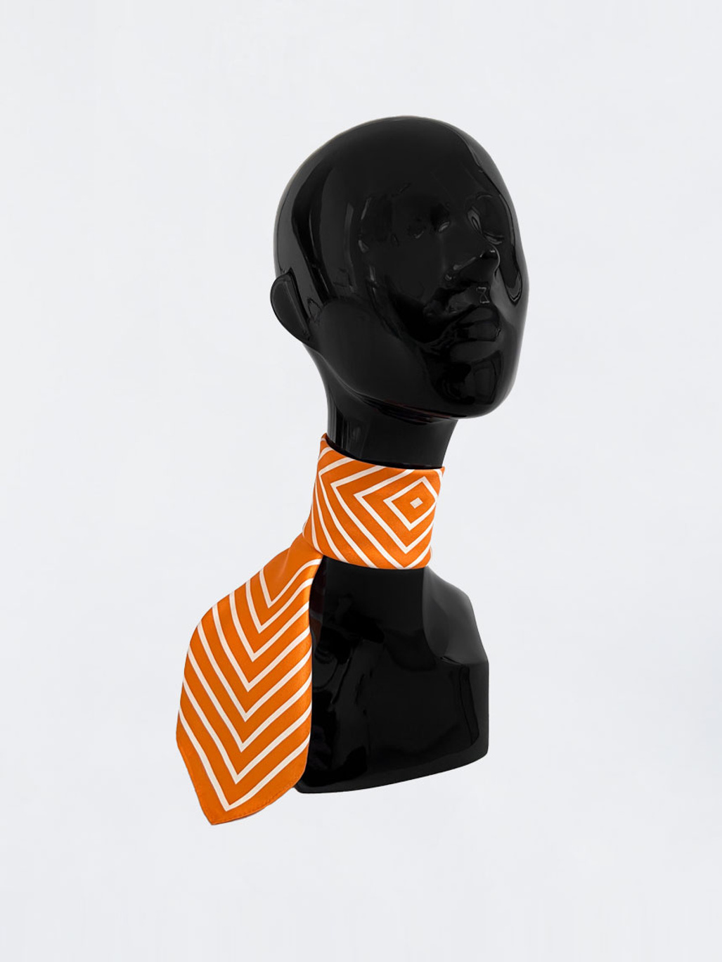lescarf Striped Scarf Orange