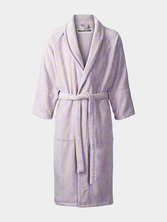 Bongusta Naram Bathrobe Lilac / Neon Yellow