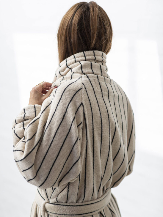 Bongusta Naram Bathrobe Creme / Ink