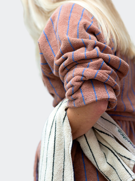 Bongusta Naram Bathrobe Camel / Ultramarine Blue