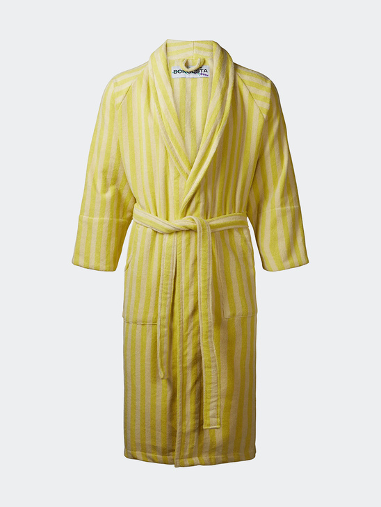 Bongusta Naram Bathrobe Pristine / Neon Yellow