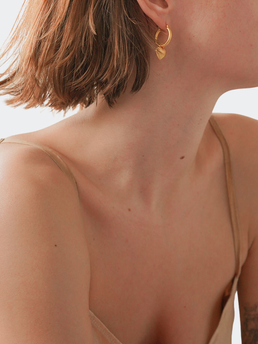 Trine Tuxen Jewelry Fiona Hoop  Gold Plated