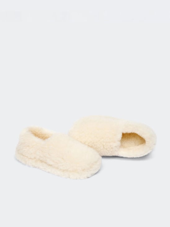 Yoko Wool Siberian Slippers Natural