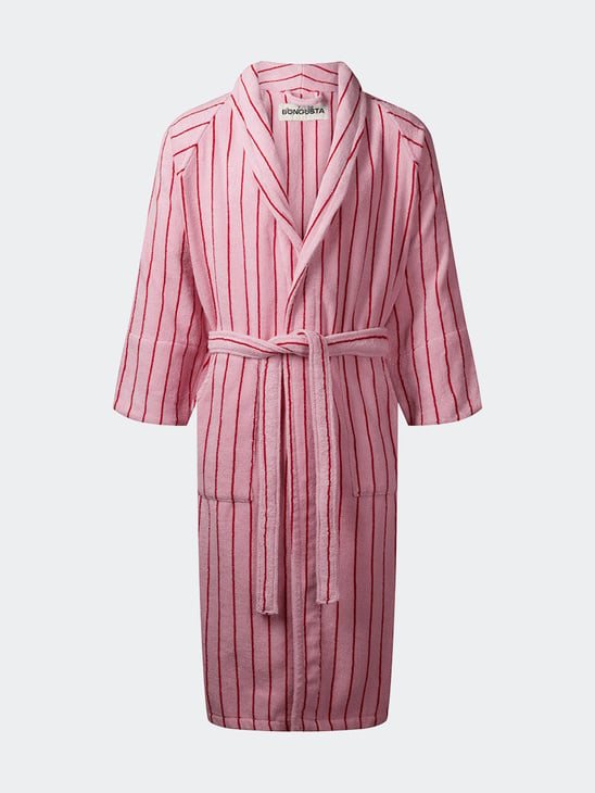 Bongusta Naram Bathrobe Baby Pink / Ski Patrol Red