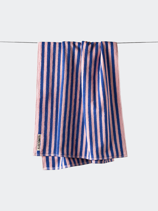 Bongusta Naram Bath Towel Dazzling Blue / Rose