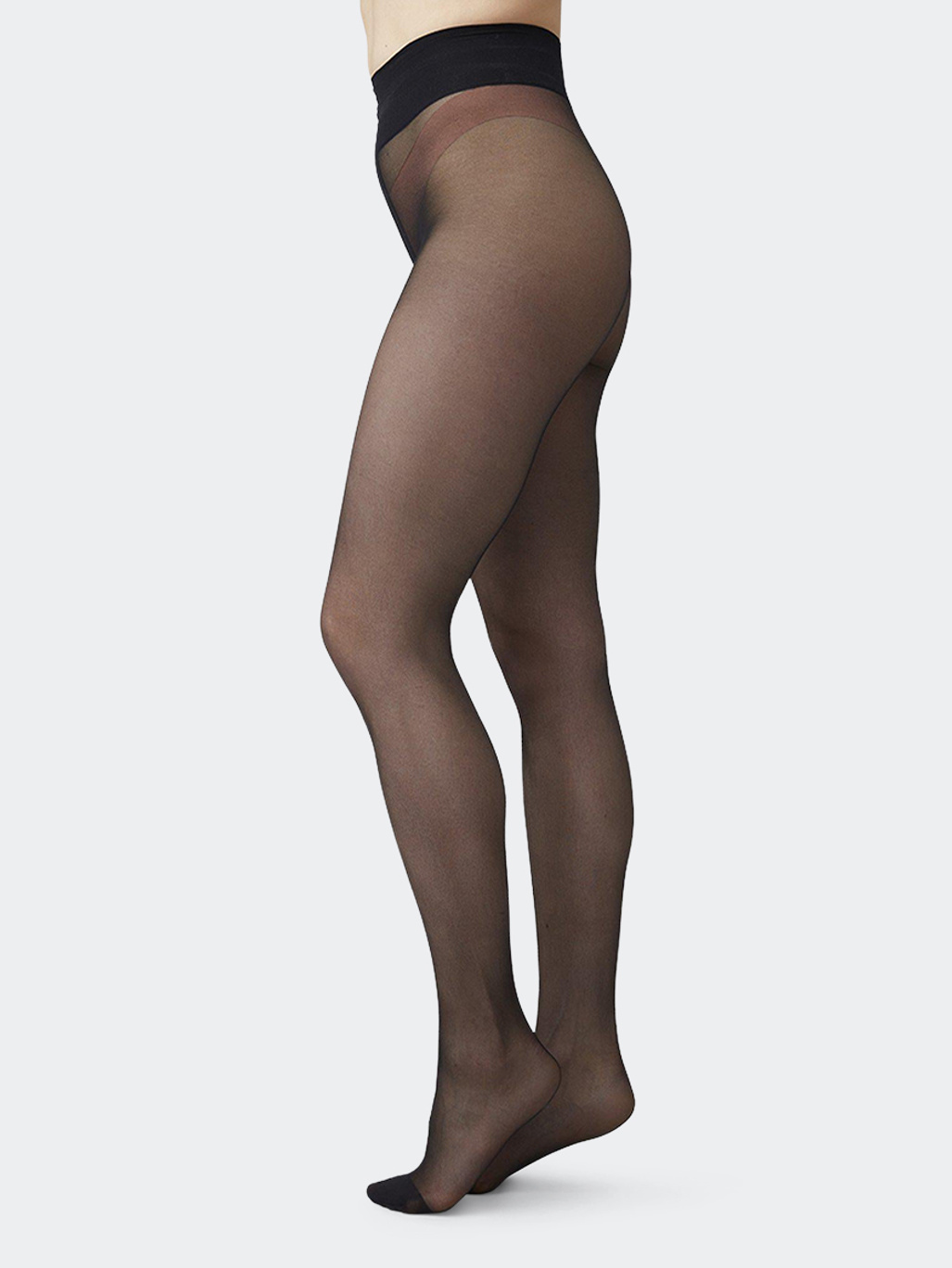 Swedish Stockings Malva Ladder Resistant Tights Black