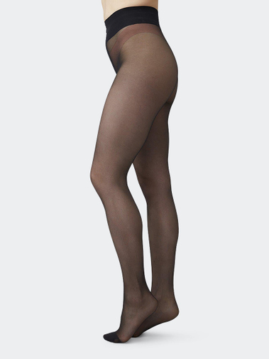 Swedish Stockings Malva Ladder Resistant Tights Black