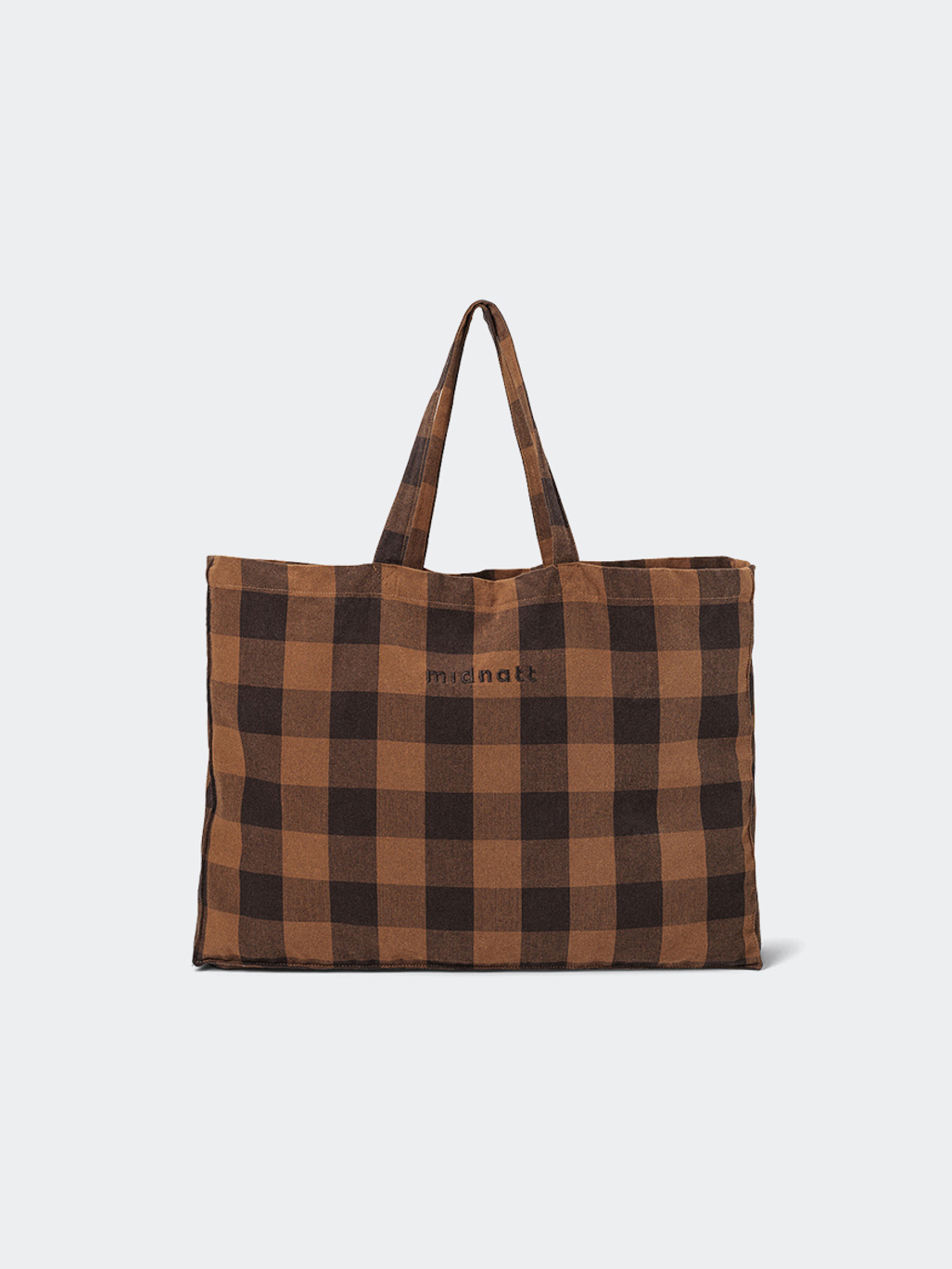 Midnatt Tote Bag Chequered Brown