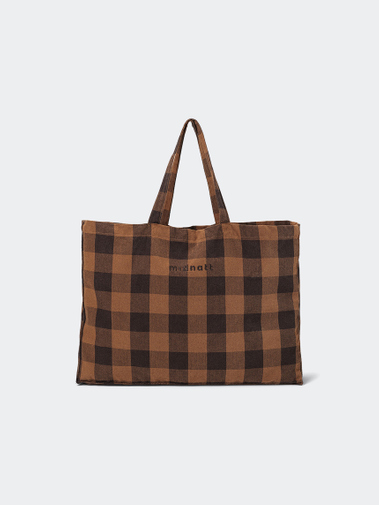 Midnatt Tote Bag Chequered Brown