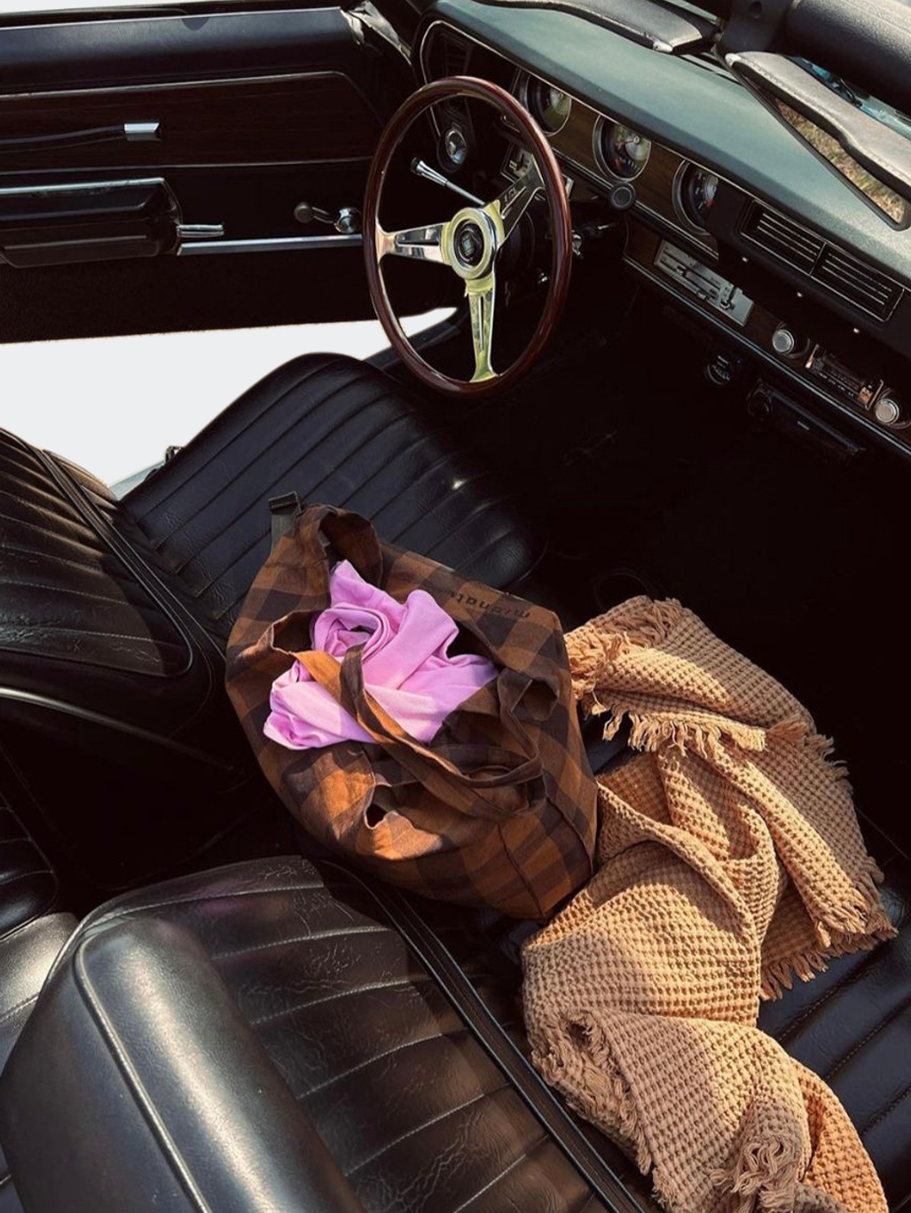 Midnatt Tote Bag Chequered Brown