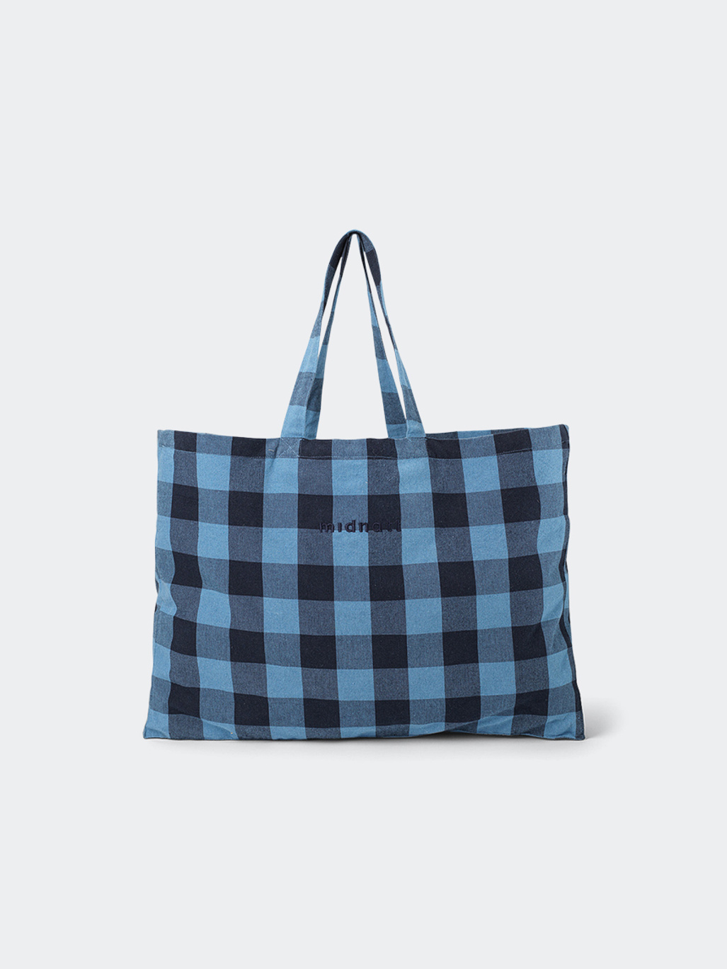 Midnatt Tote Bag Chequered Blue