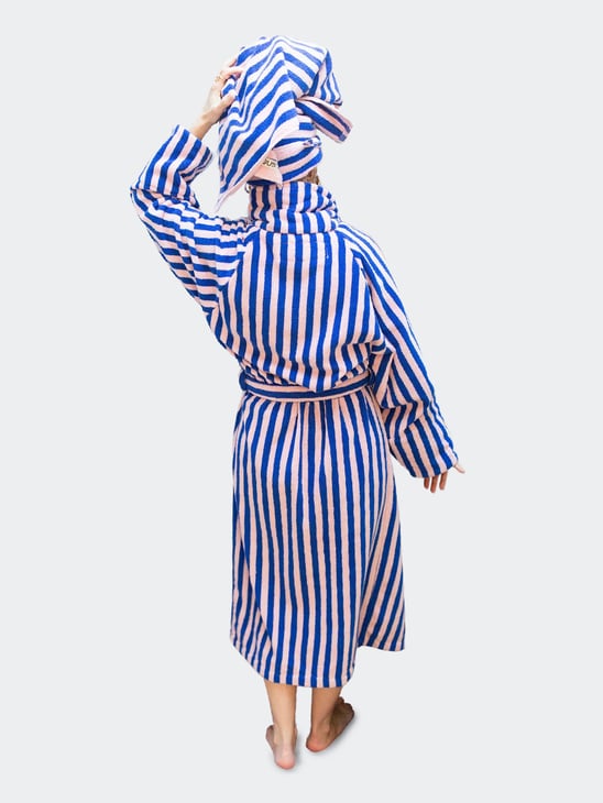 Bongusta Naram Bathrobe Dazzling Blue / Rose