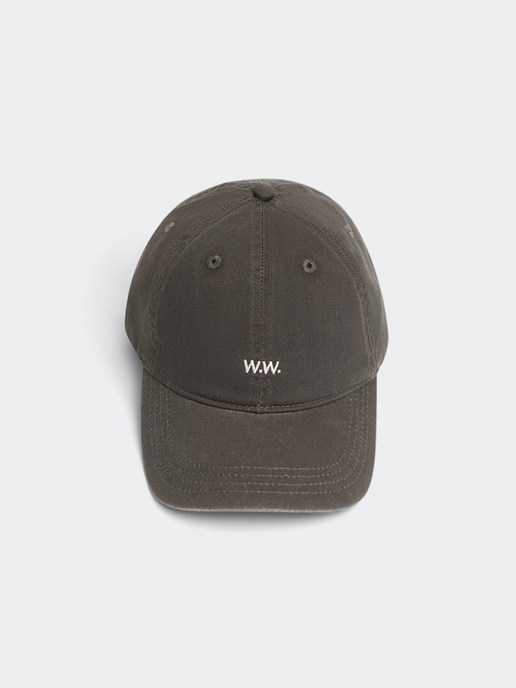 Wood Wood Low Profile Twill Cap 1004 Dark Grey