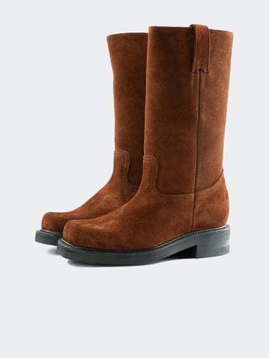 Primeboots Biker Suede Dark Brown
