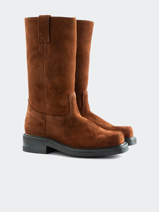 Primeboots Biker Suede Dark Brown