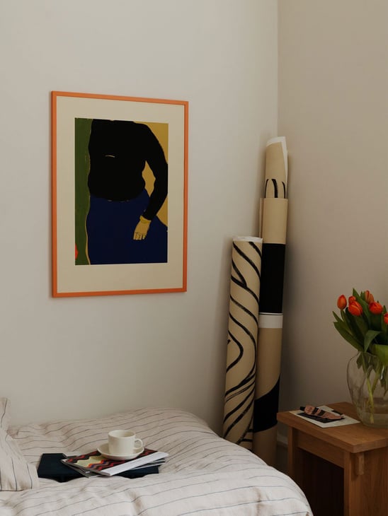 The Poster Club Orange Wood Frame 50x70