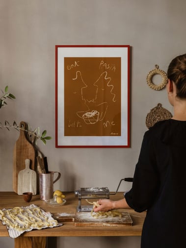 The Poster Club Red Wood Frame 50x70