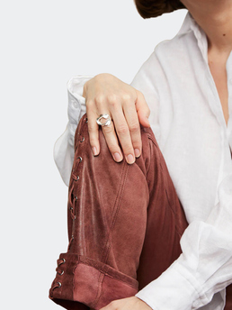 Trine Tuxen Jewelry Cannoli Ring Silver
