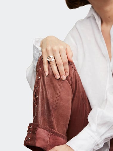 Trine Tuxen Jewelry Cannoli Ring Silver