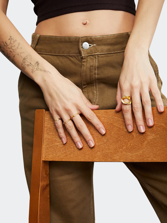 Trine Tuxen Jewelry Cannoli Ring Gold