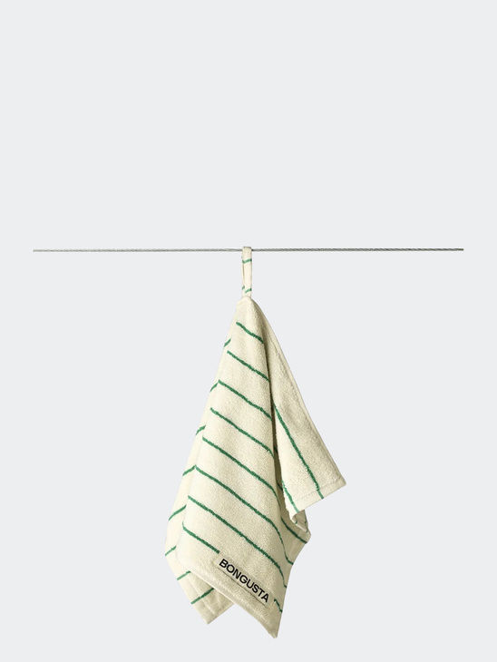 Bongusta Naram Guest Towel Pure White/Grass