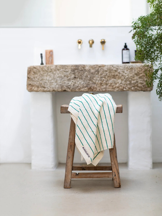 Bongusta Naram Bath Towel Pure White/Grass