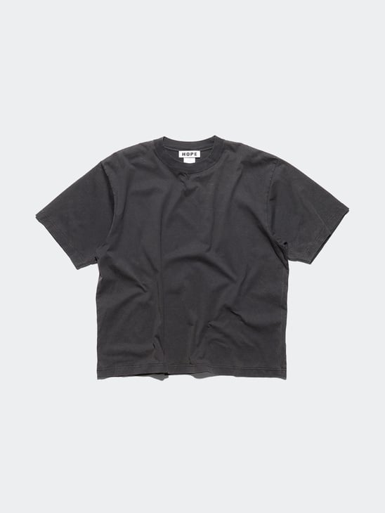 Hope Boxy Tee Washed Black Jersey