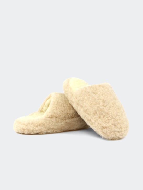 Yoko Wool Slippers Mule Natural