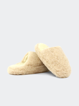 Yoko Wool Slippers Mule Natural
