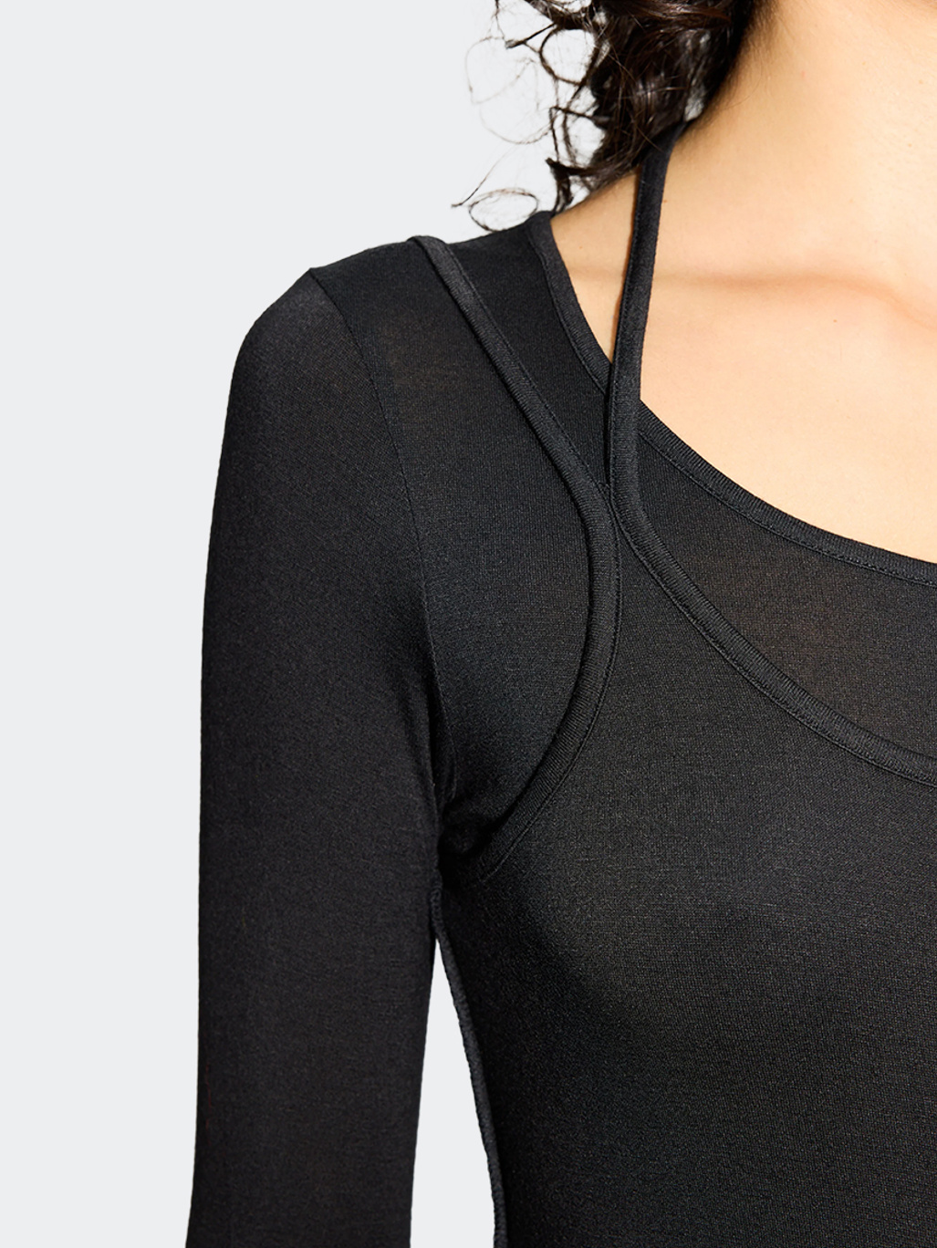 Hope Dual Dress Black Thin Jersey