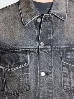Hope Bold Denim Jacket Heavy Black Vintage