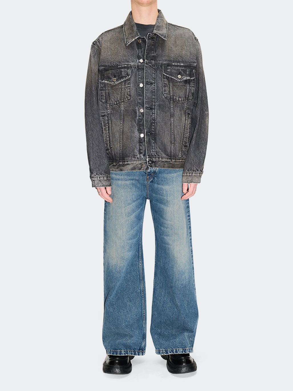 Hope Bold Denim Jacket Heavy Black Vintage