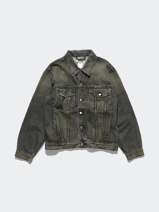 Hope Bold Denim Jacket Heavy Black Vintage