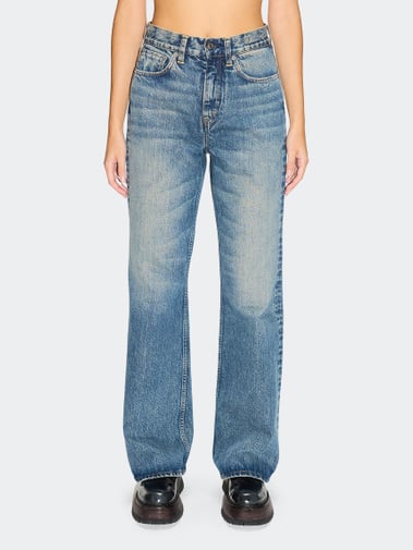Hope Beat Jeans Mid Blue Dirty