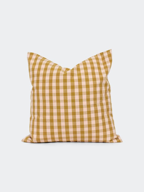 A World of Craft Maria Pillow Case Pink/Mustard 40x40