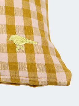 A World of Craft Maria Pillow Case Pink/Mustard 40x40